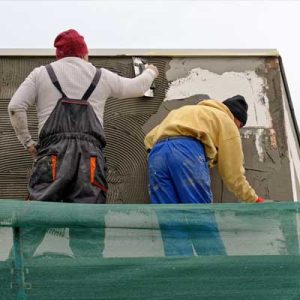 Two renderers rendering an external wall