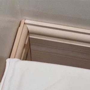 A butt and scribed internal skirting board joint by Grimsby Plastering services